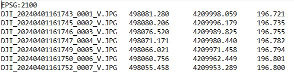 Geo File Examples Geolocation File - OpenDroneMap Desktop - OpenDroneMap Community